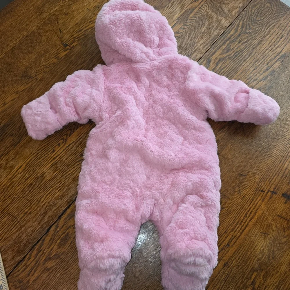 Pink 0/3 MO Wonder Nation Winter Outfit Soft Fluffy Warming Sack Infant Newborn